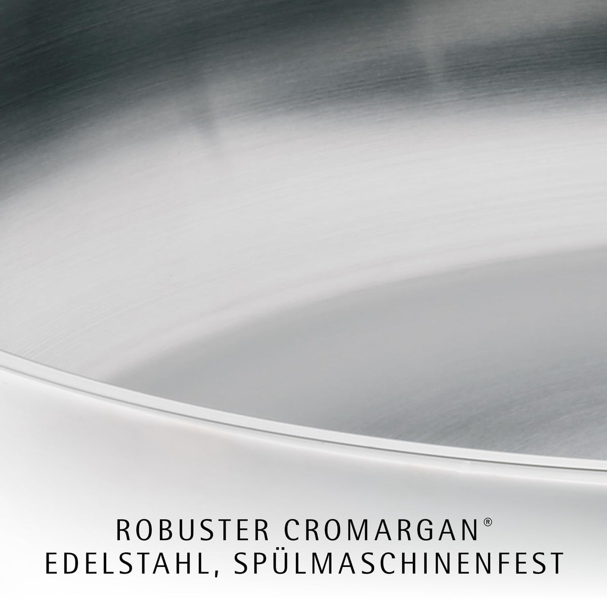 WMF Profi Bratpfanne 28 cm, Edelstahlpfanne unbeschichtet, Cromargan Edelstahl Pfanne Induktion, für alle Herdarten geeignet, backofenfest, spülmaschinengeeignet