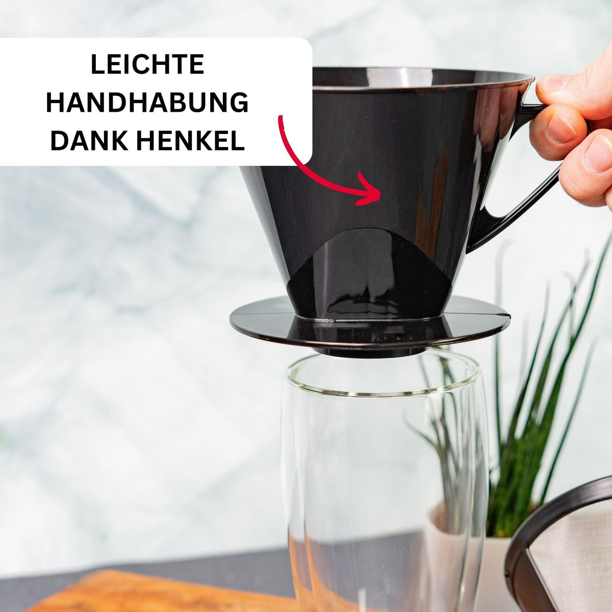 Westmark Kaffeefilter/Filterhalter, Filtergröße 4, Für bis zu 4 Tassen Kaffee, Four, 24442261